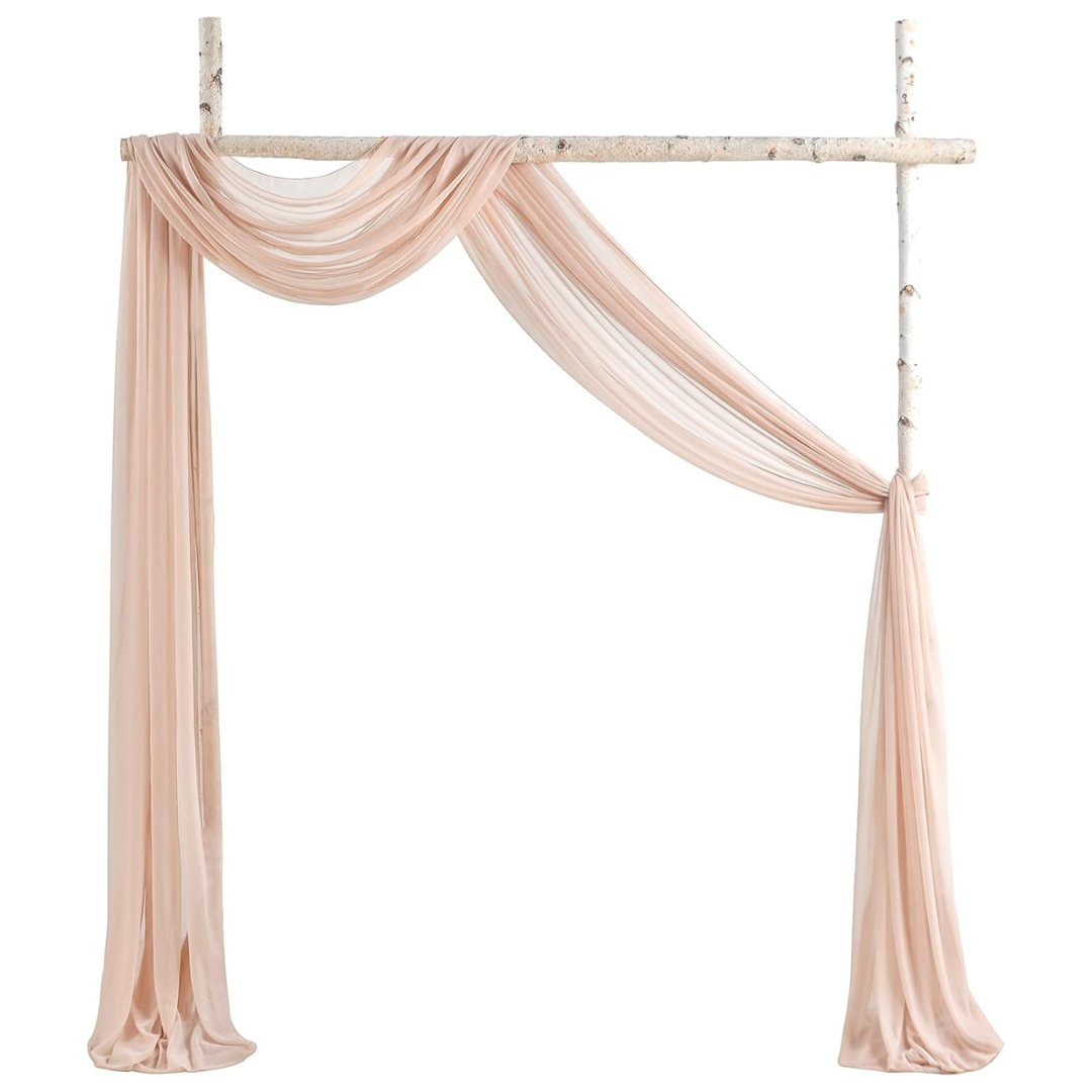 29" x 20ft Serra Flora Wedding Arch Fabric Curtain Drapes