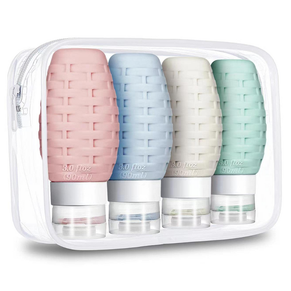 4 Pack BPA Free Travel Size Bottles For Toiletries