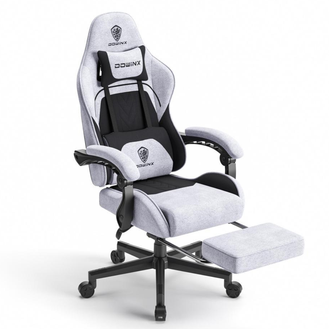 Dowinx Fabric Gaming Chair with Pocket Spring Cushion