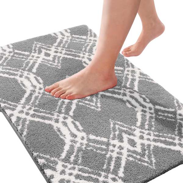 Luxury Non-Slip Water Absorbent Bathroom Rugs (24" x 17")