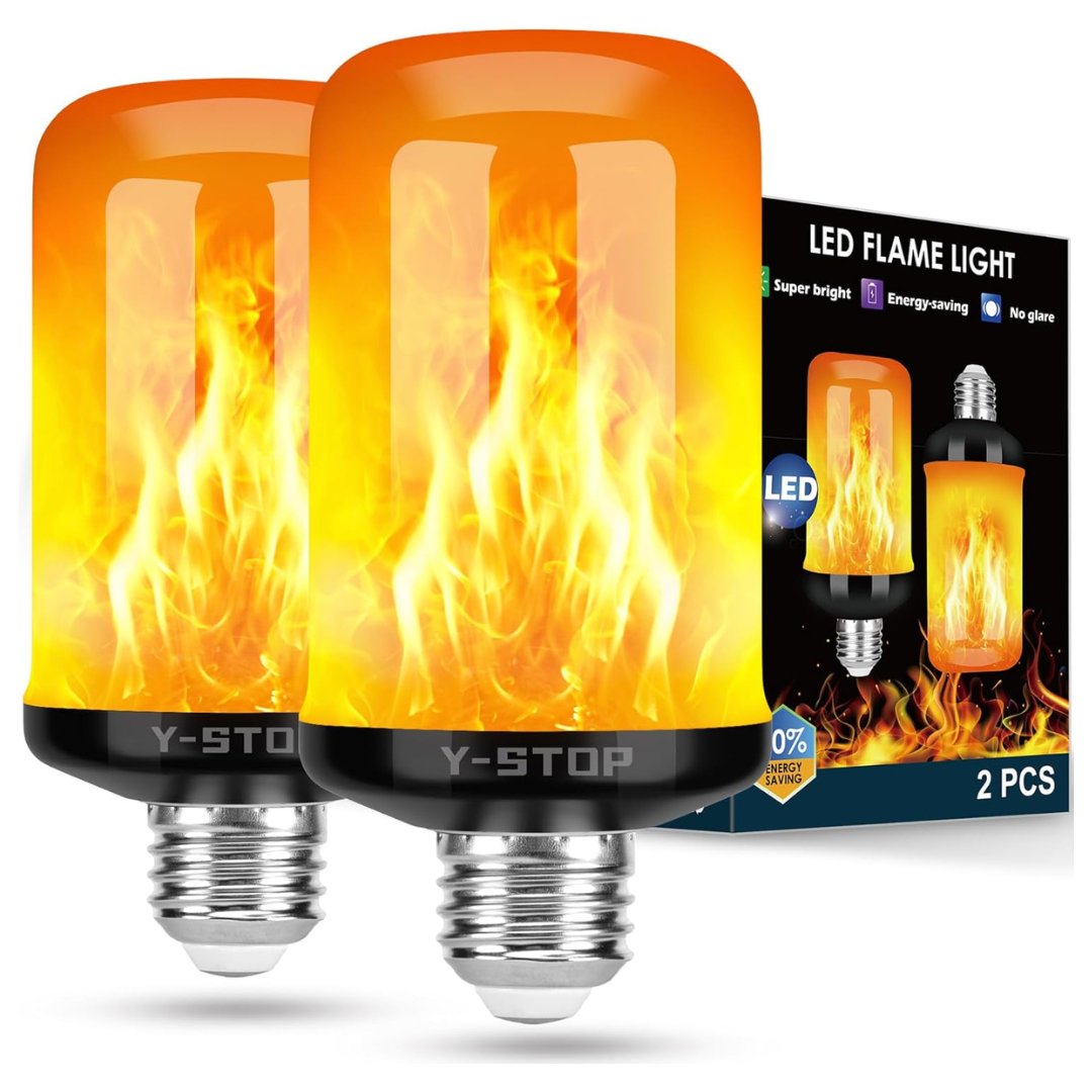 2-Pack Y- STOP Upgraded LED Flame Light Bulbs (Various)