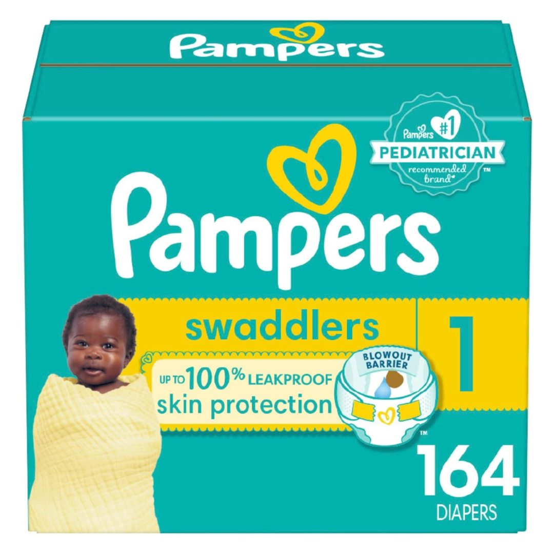 Pampers Swaddlers Newborn Diaper (Size 1-8)