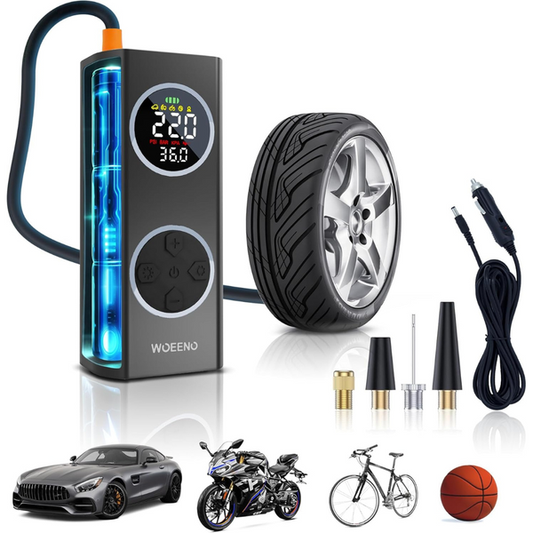 Woeeno 150PSI 2000mAh Smart Portable Tire Inflator Air Compressor