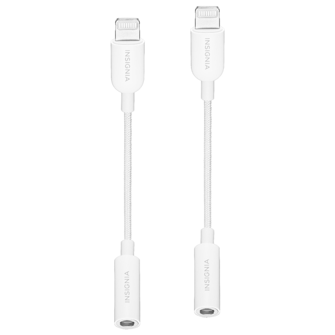 2-Pack Insignia Lightning To 3.5 Mm Headphone Adapter