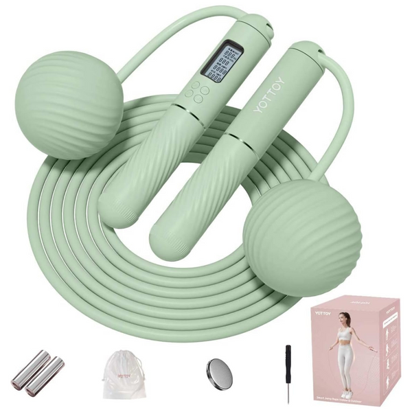 2-In-1 Cordless Ball-Weighted Jump Rope With Counter (Various)