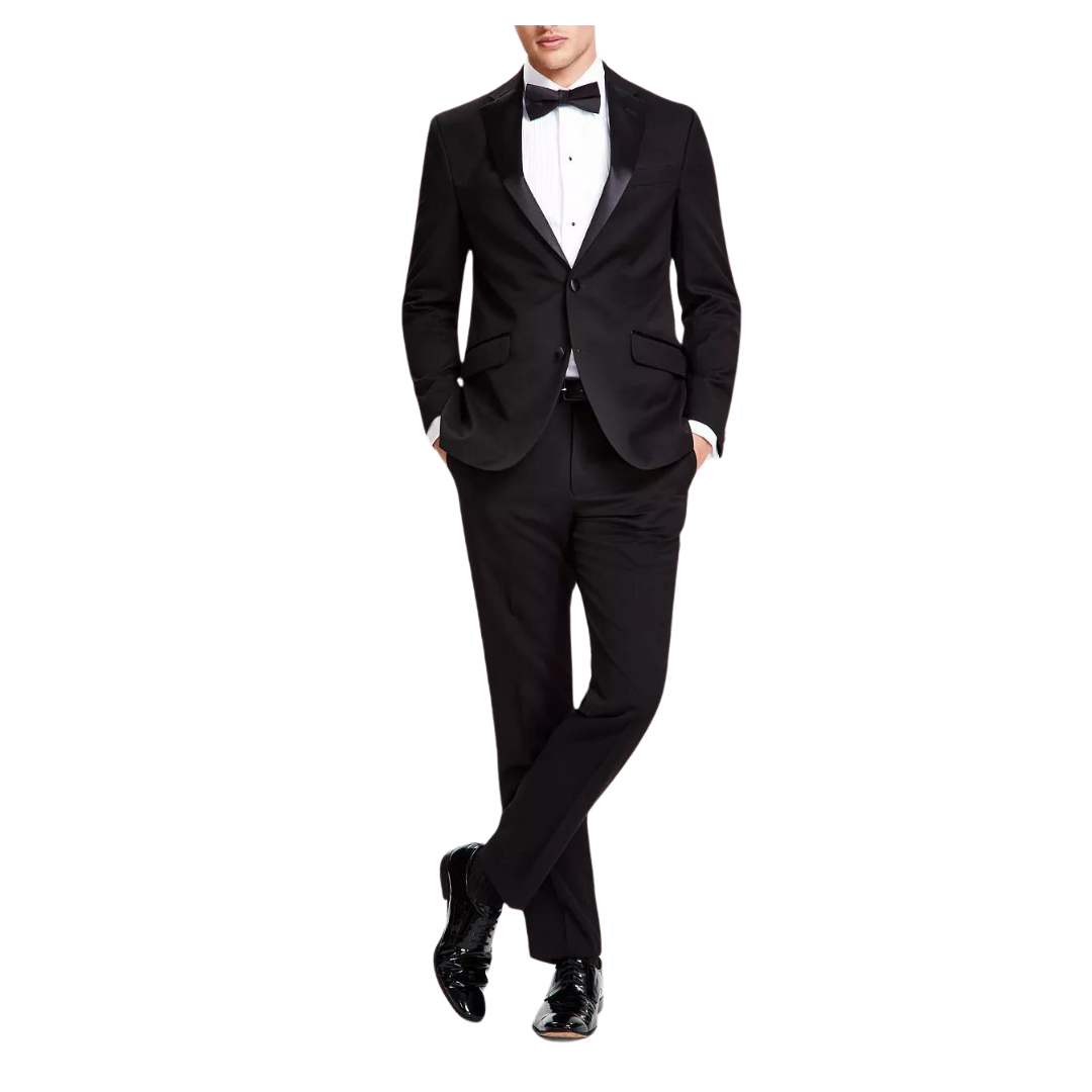 Kenneth Cole Reaction Men's Slim-Fit Ready Flex Tuxedo Suit (Black)