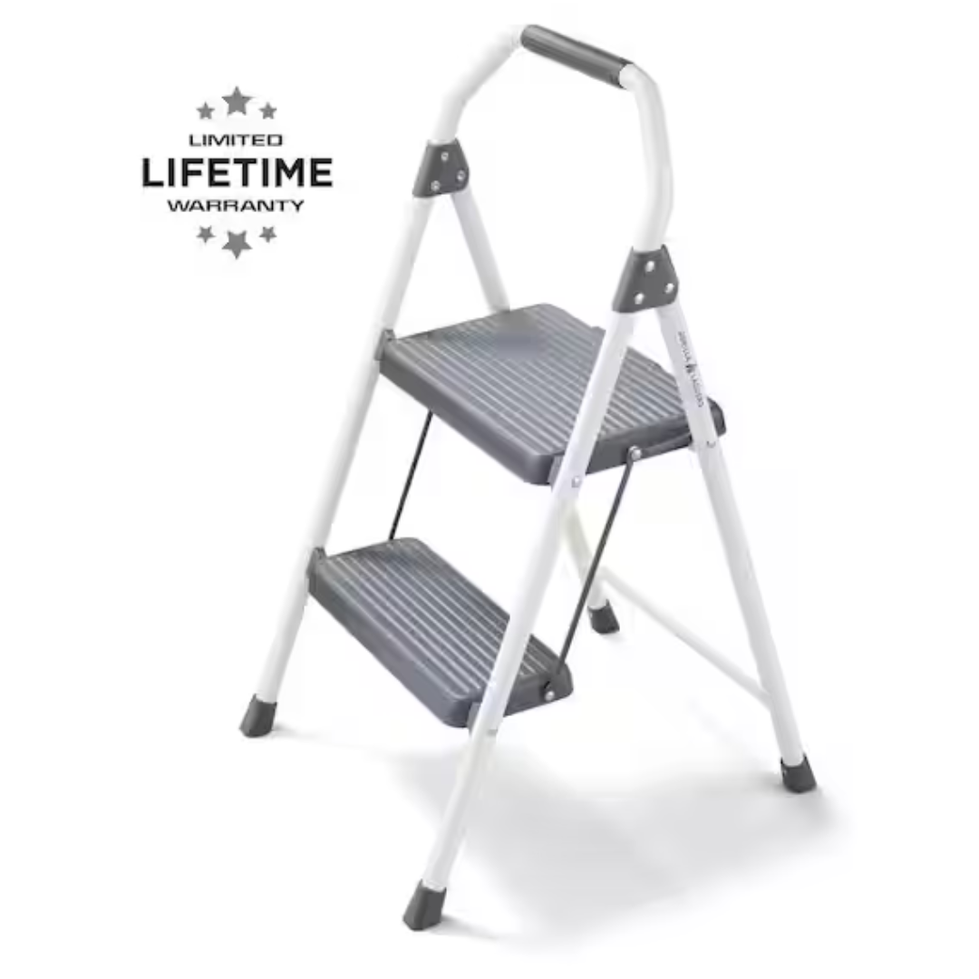 Gorilla Ladders 2-Step 225 Lbs. Load Capacity Compact Steel Step Stool