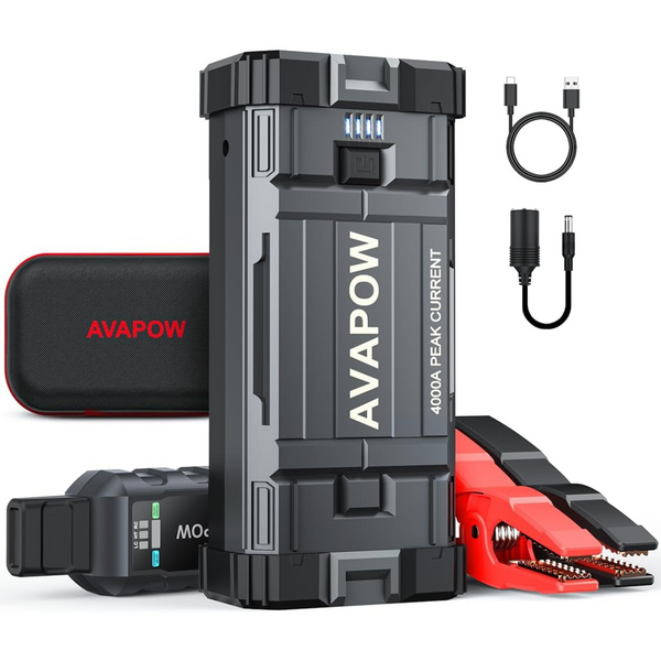 4000A Peak Battery Car Jump Starter (for All Gas or Up to 10L Diesel)