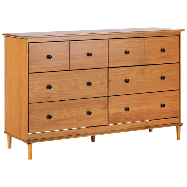 Walker Edison 57" Modern 6-Drawer Solid Wood Dresser Bedroom Storage