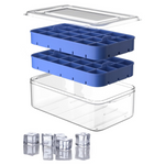 Rottay 48 Small Nugget Silicone Ice Cube Tray With Lid And Bin (4 Colors)