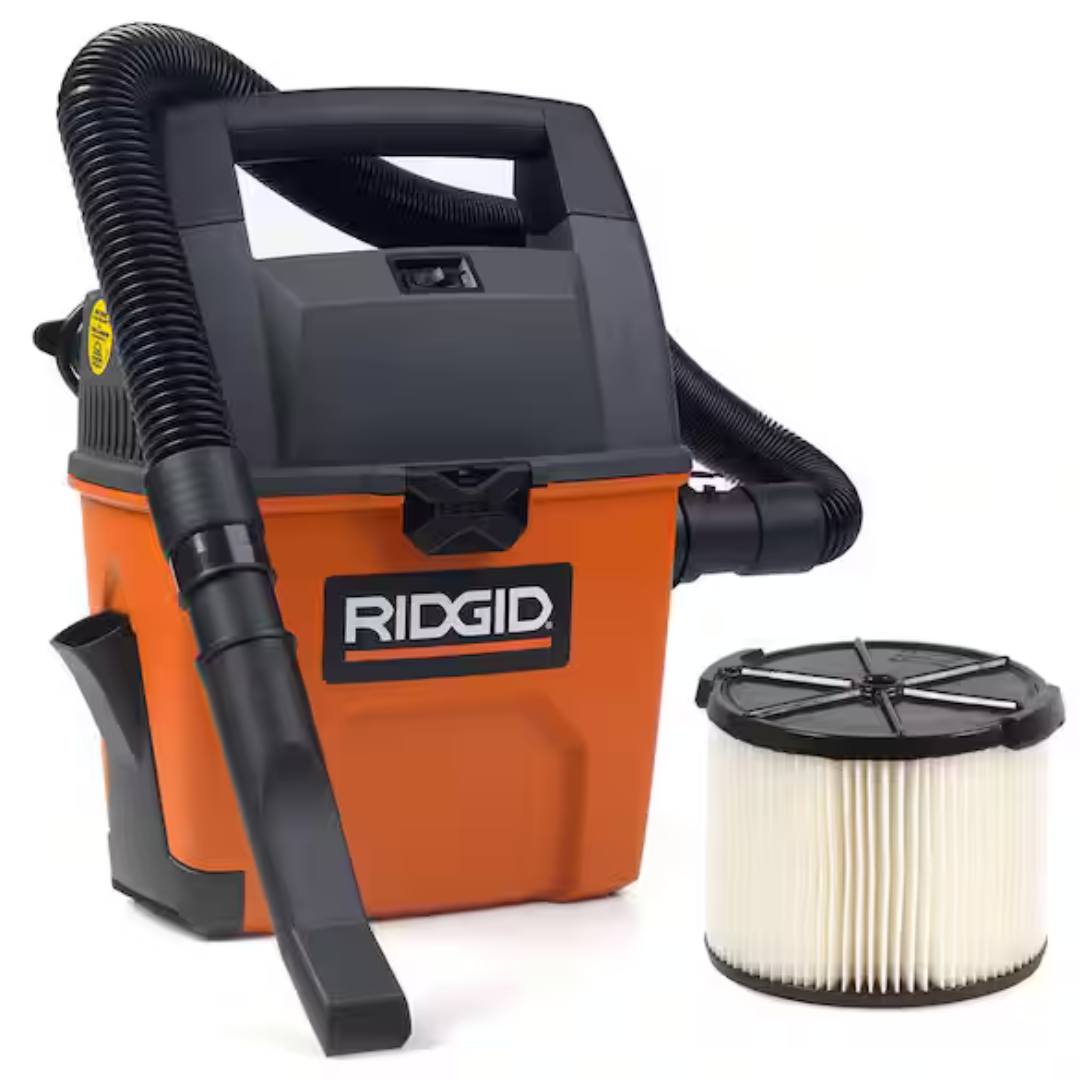 Ridgid 3 Gal 3.5 Peak HP Handheld Shop Vac Wet Dry Vacuum