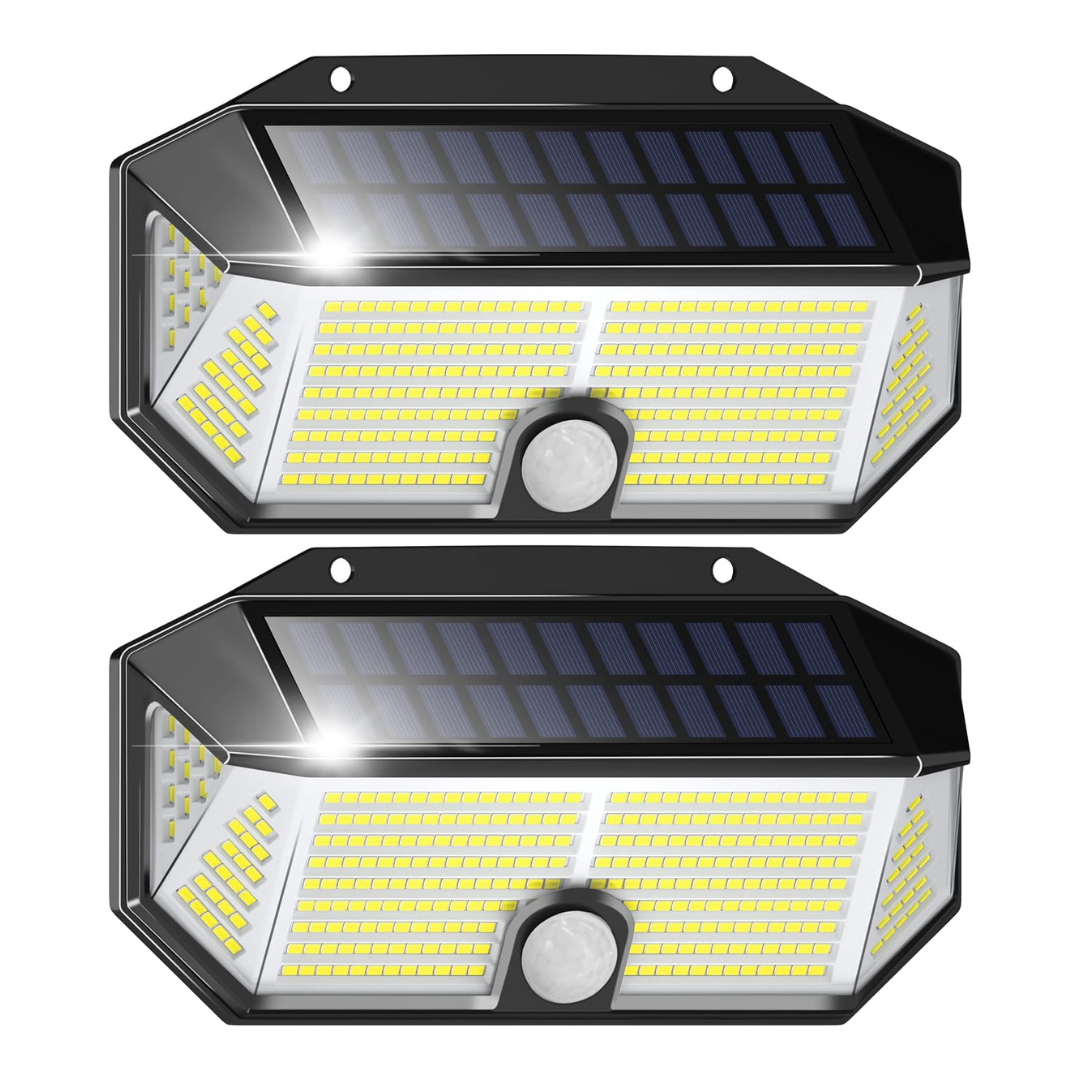 2-Pack Otdair IP65 Waterproof 310 LED Solar Outdoor Lights