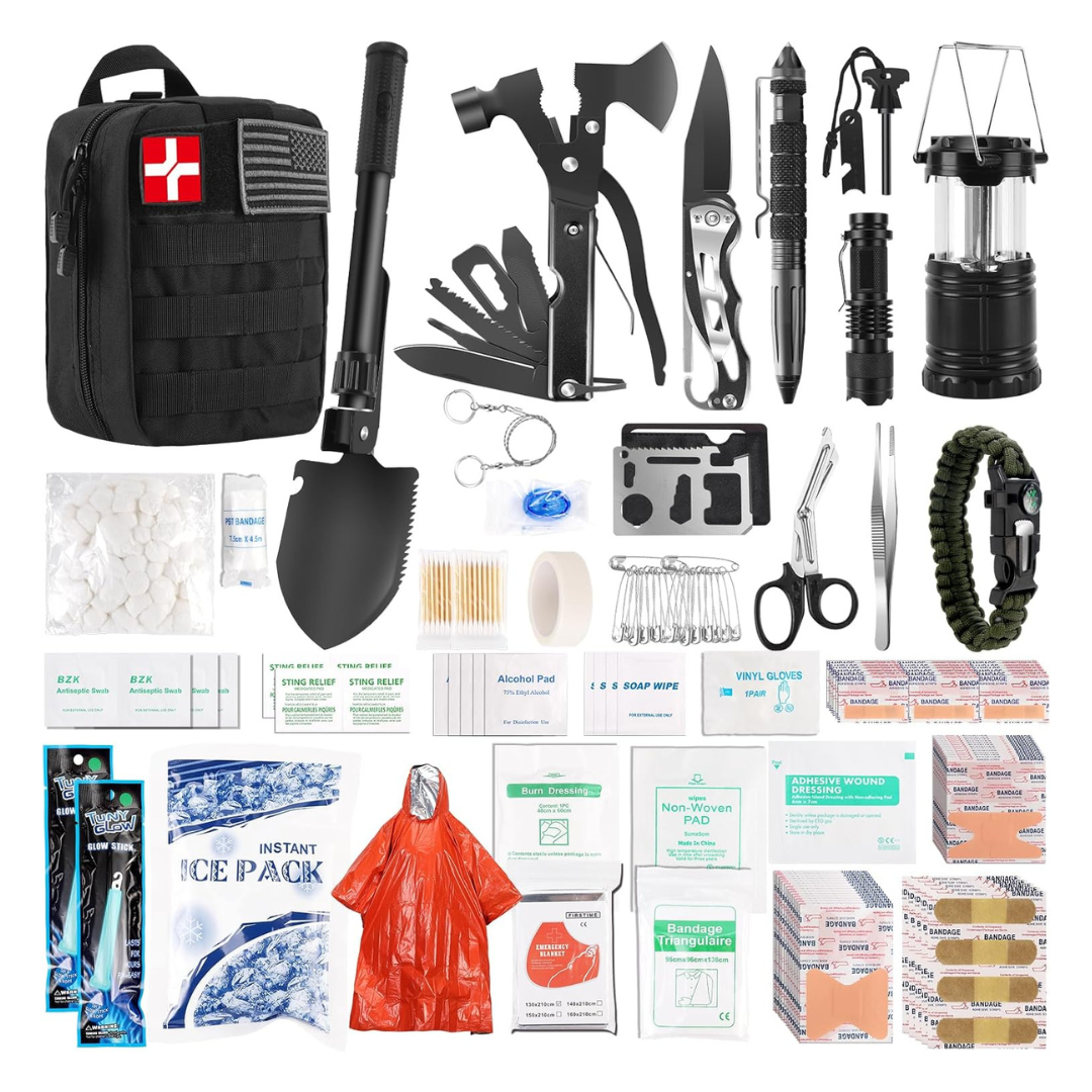 318-Piece Emergency Survival Gear And Equipment First Aid Kit