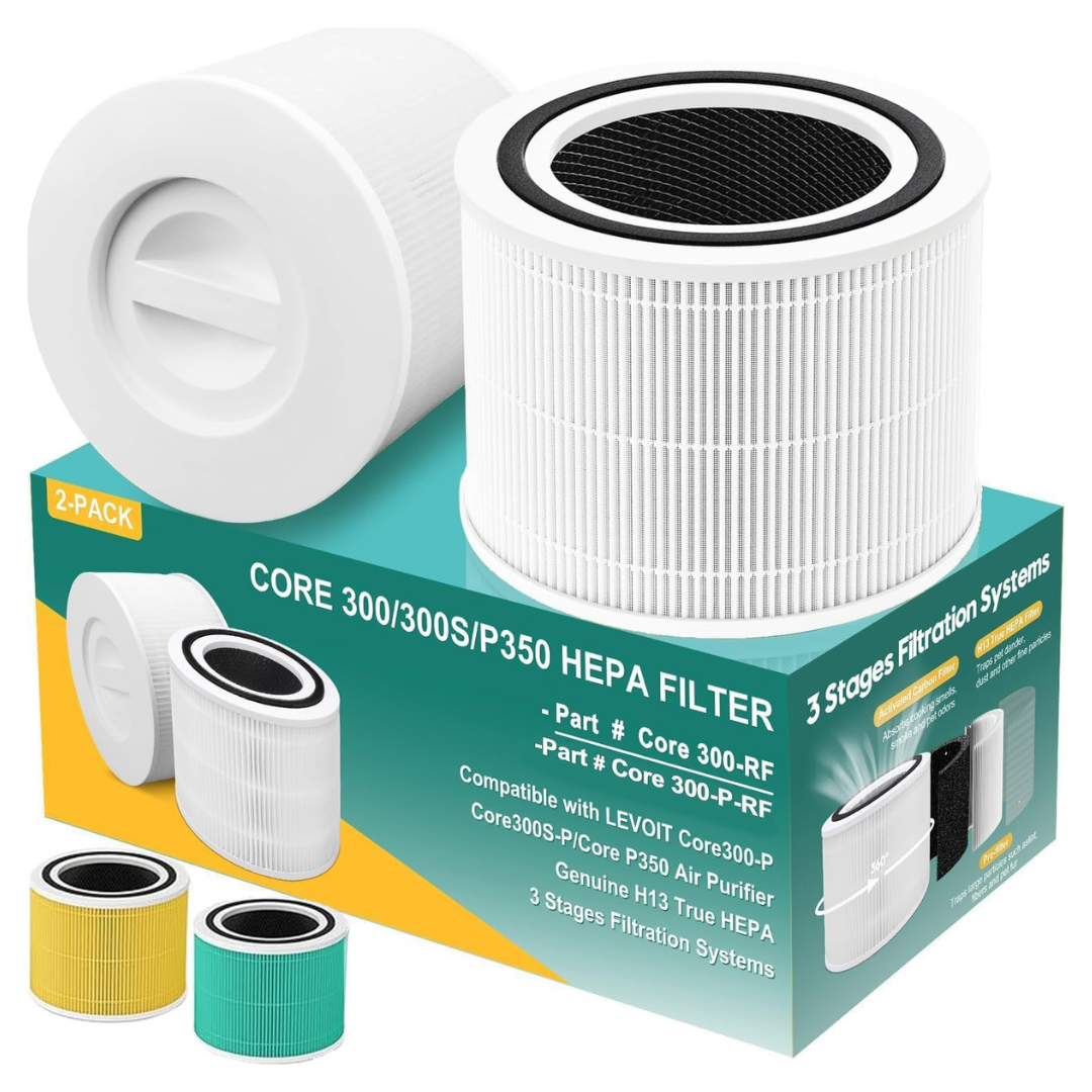 2-Pack 3-In-1 Core 300 Air Purifier Replacement Filter