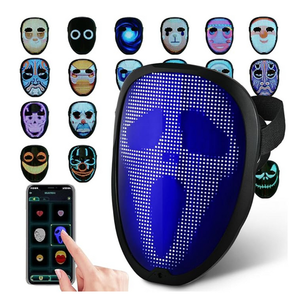 AIGLUN Smart LED Programmable Halloween Customizable Mask