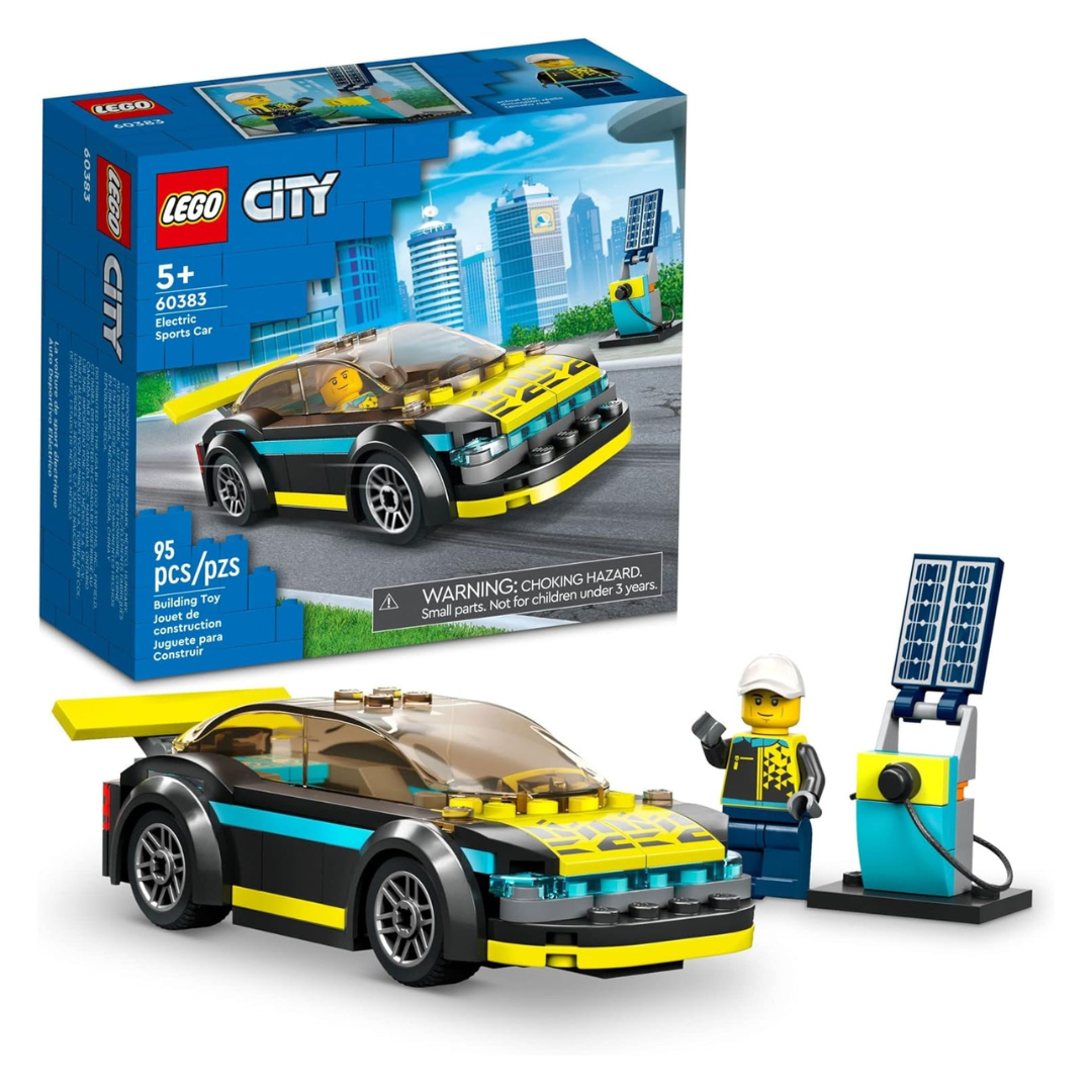 LEGO City Electric Sports Race Car With Racing Driver Minifigure (60383)