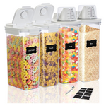 8-Piece QCHOSWO Air Tight Pantry Cereal Storage Container Set