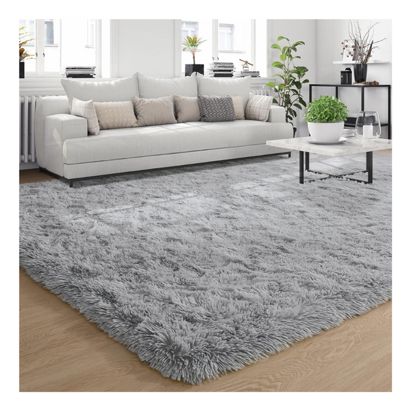 QXKAKA Soft Grey 5x8 Area Rugs