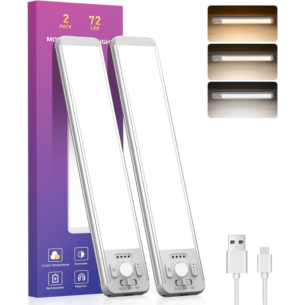 72 LED 2200 mAh Rechargeable Under Cabinet Lights