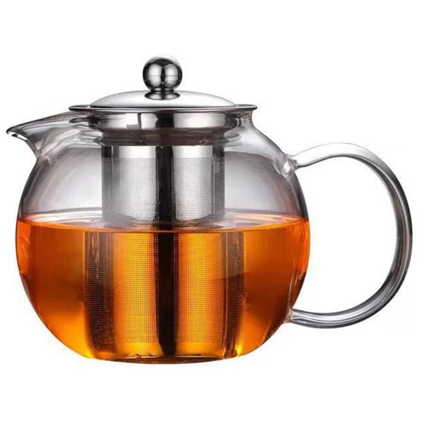 22 Oz Clear Glass Teapot with Removable Infuser Stovetop