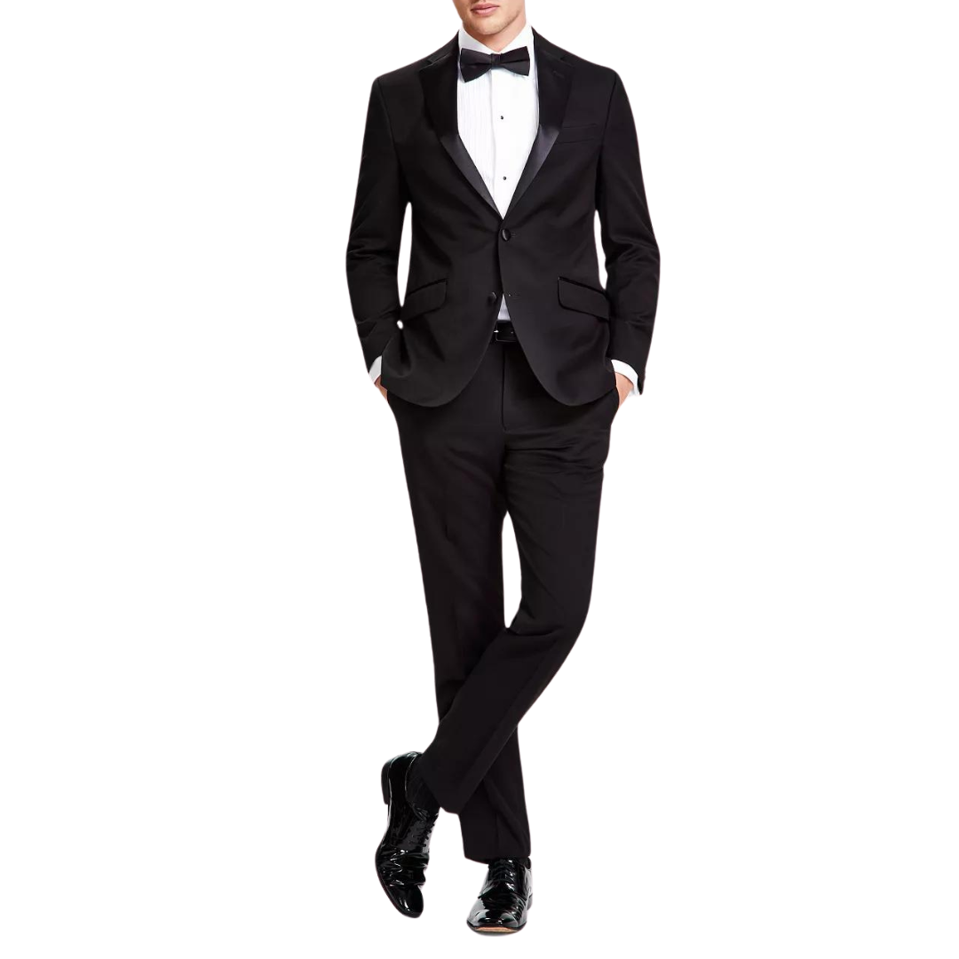 Kenneth Cole Reaction Men's Slim-Fit Ready Flex Tuxedo Suit (Black)