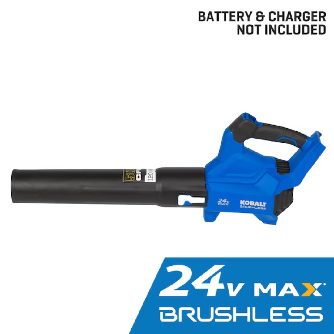 Kobalt 24-volt 500-CFM 120-MPH Battery Handheld Leaf Blower