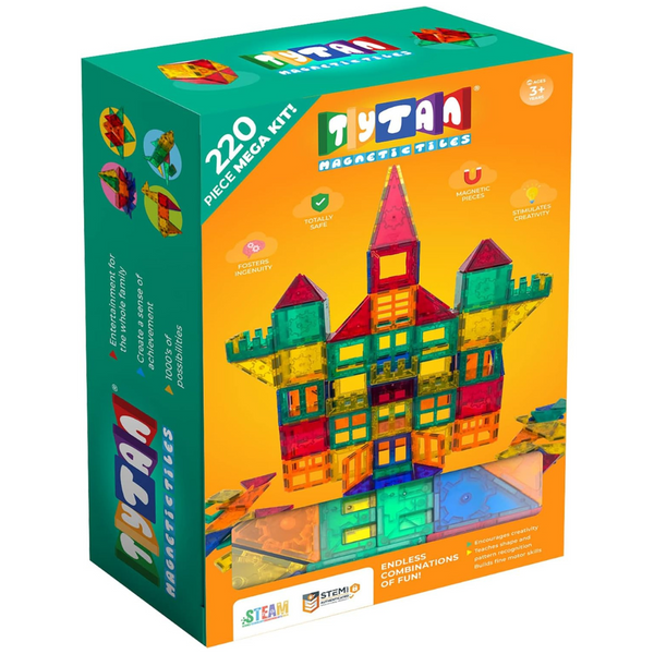 220-Piece Tytan TILES Supersized Magnetic Tiles Building Set