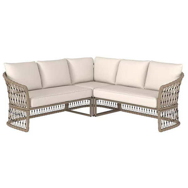 Style Selections Avery Station Wicker Outdoor Sectional Sofa