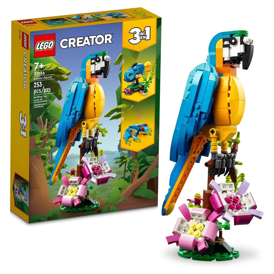 Lego Creator Exotic Toy Parrot Set 31136 Building Toy Set