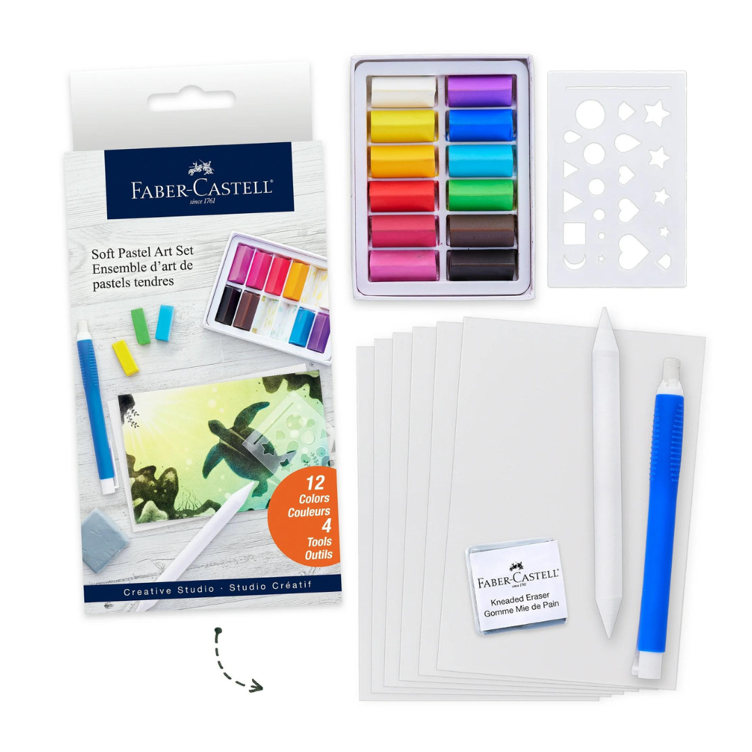 12-Count Faber-Castell Soft Pastels And Art Supplies