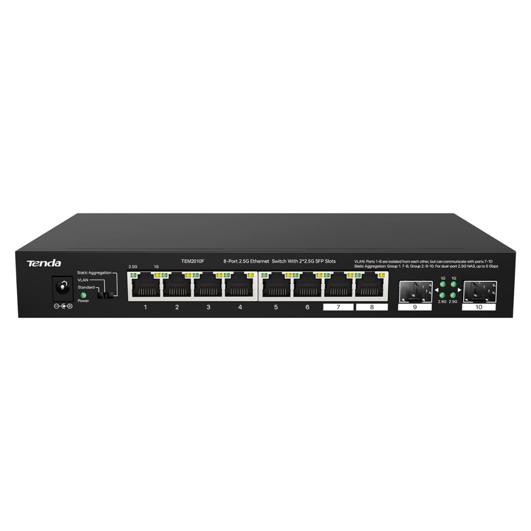 8-Port Tenda TEM2010F 2.5G Ethernet Switch