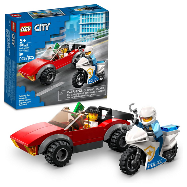 LEGO City Police Bike Car Chase 60392 Toy With Motorbike Toys