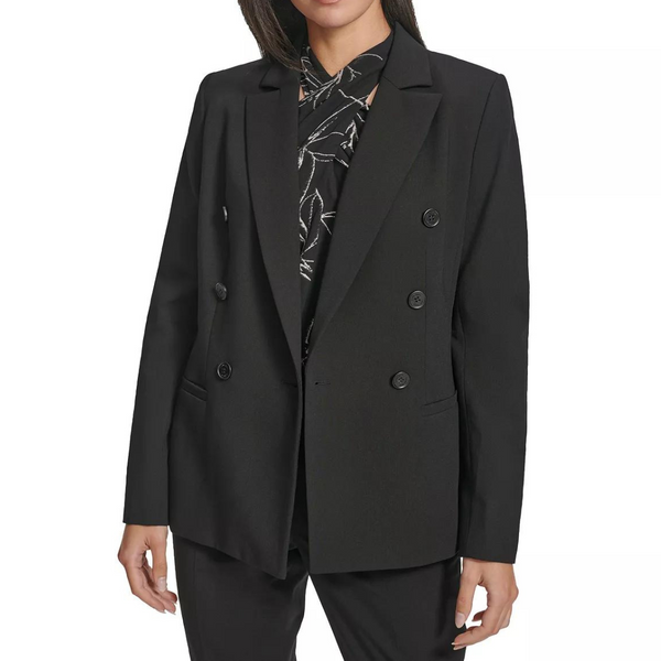 Calvin Klein Women's Peak-Lapel Double-Breasted Blazer