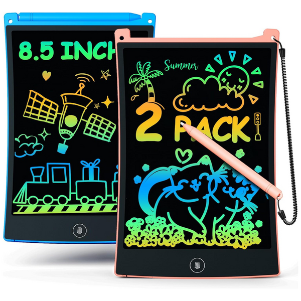 2-Pack Bravokids 8.5" LCD Writing Tablet With 4 Stylus