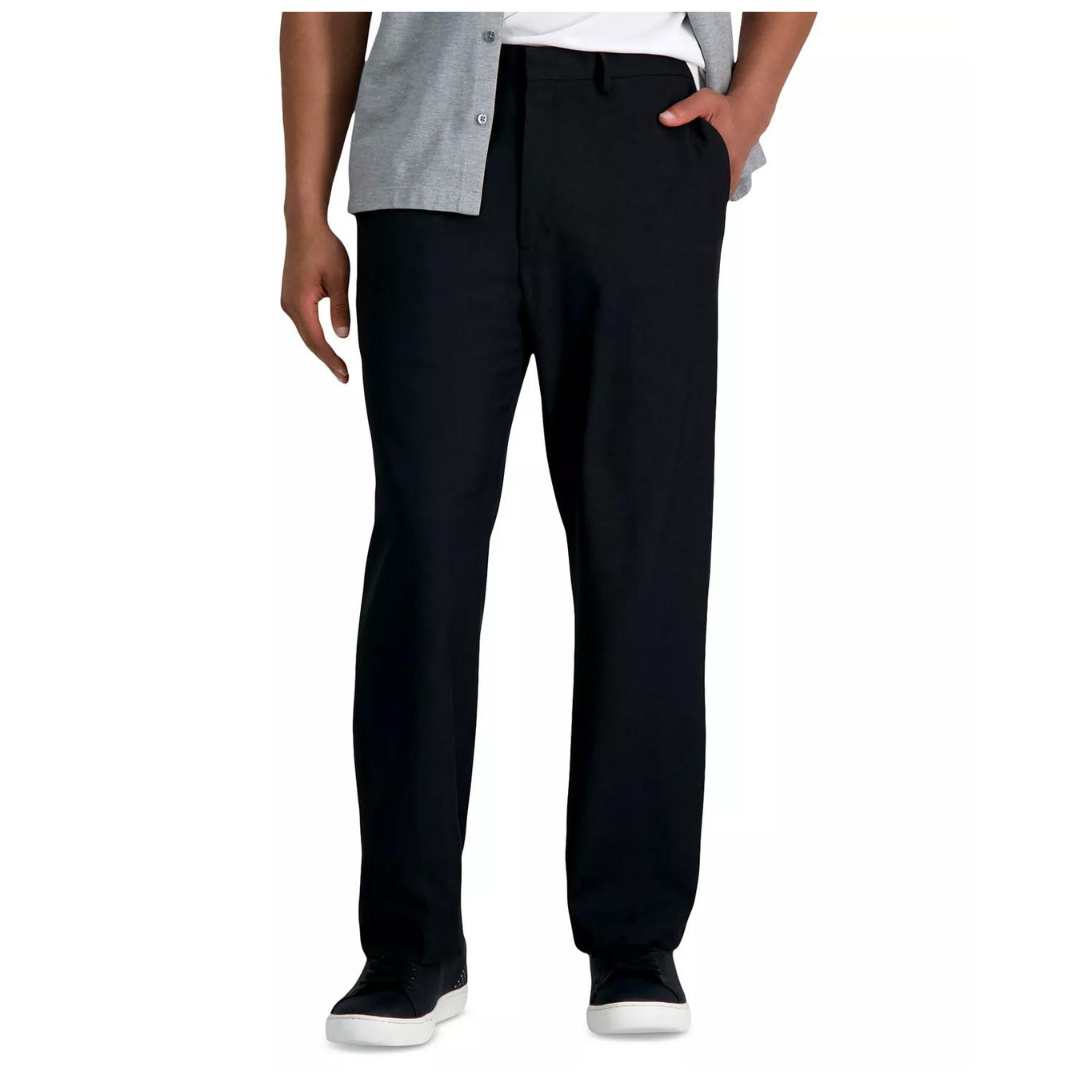 Haggar Men's Premium Comfort Stretch Classic-Fit Solid Flat Front Dress Pants