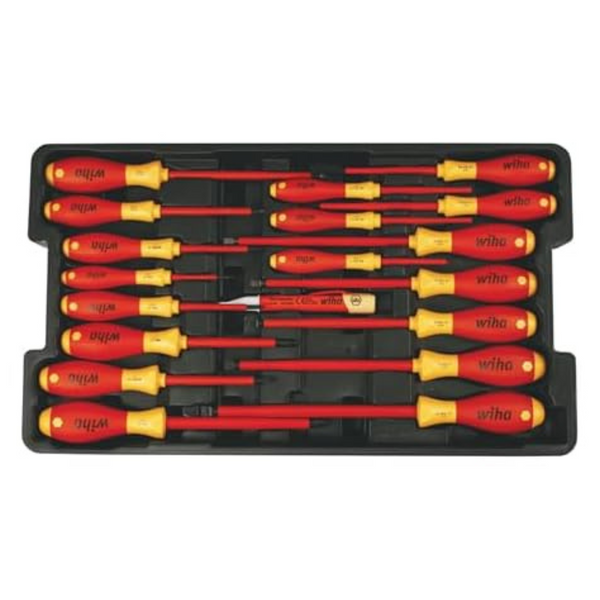 19-Piece Wiha 1000 Volt Insulated Screwdriver Set