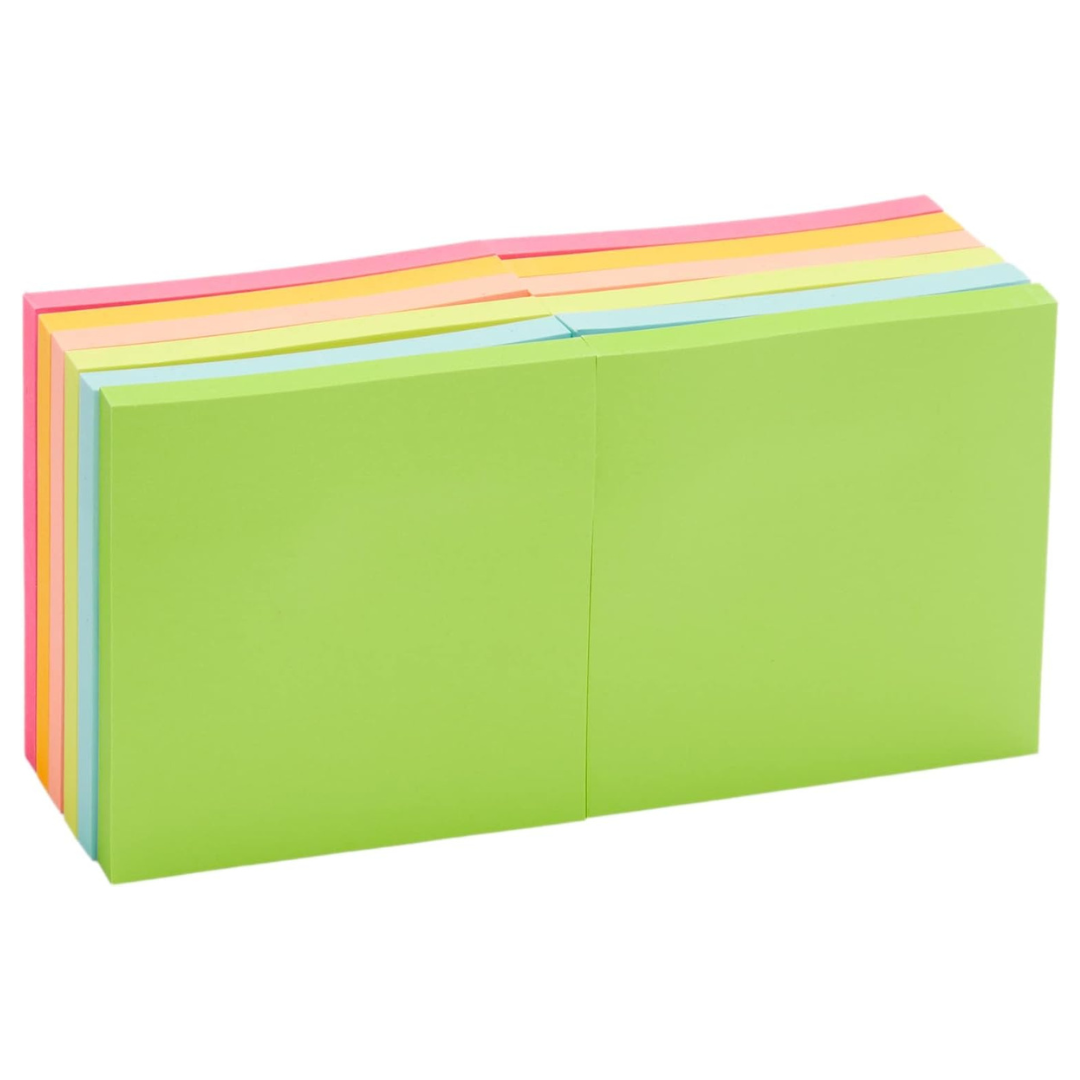 12-Pack Amazon Basics 3" x 3" Square Sticky Notes (70-Sheets)