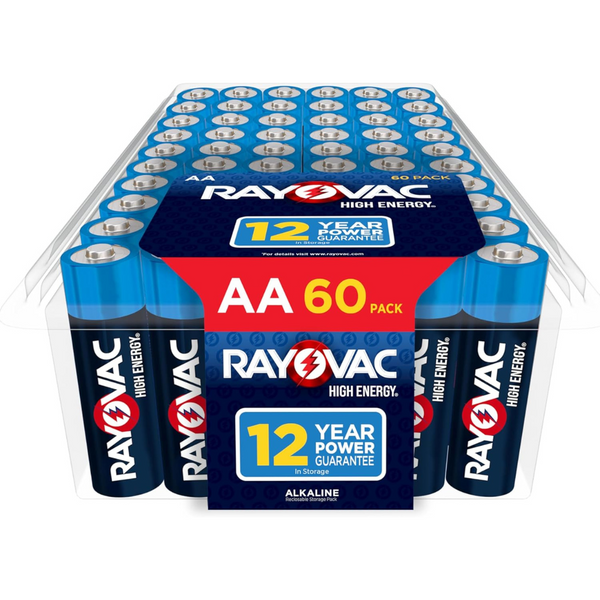 60-Count Rayovac High Energy Alkaline AA Batteries