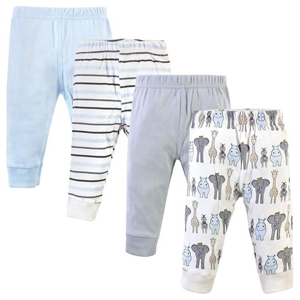 4-Pack Hudson Baby Unisex Baby Cotton Pants & Leggings