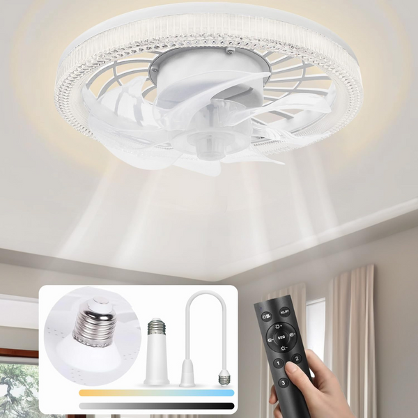 12'' 3000K-6000K Modern Small Ceiling Fans With Lights