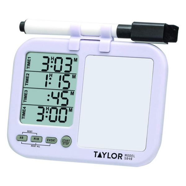 Taylor 5849 Four-Event Digital Timer With Whiteboard