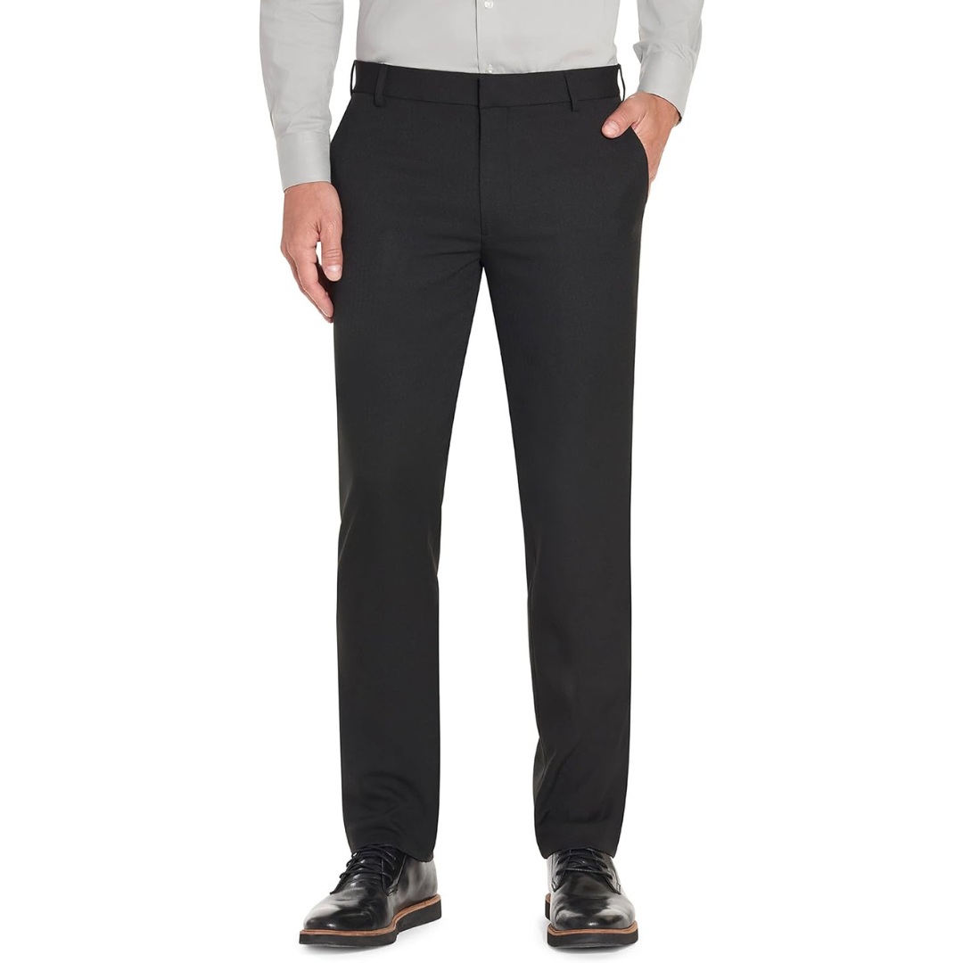 Van Heusen Men’s Slim Fit Stretch Flat Front Traveler Pants