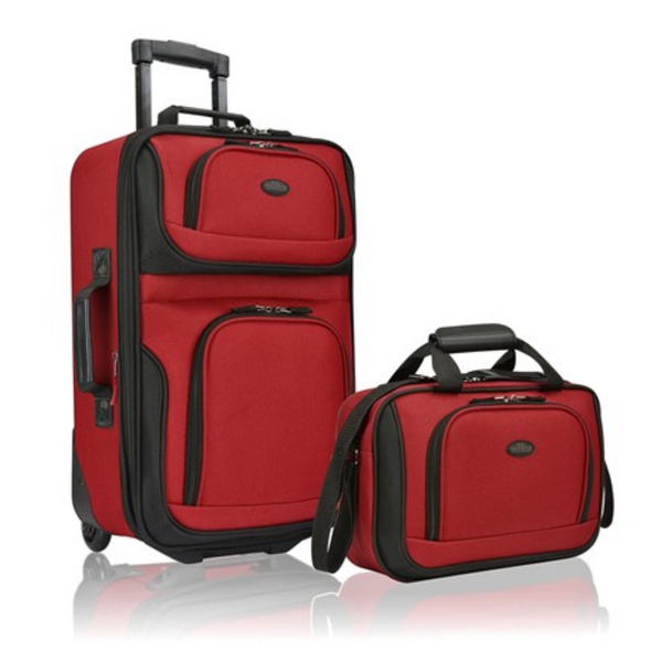 2-Piece U.S. Traveler Rio Rugged Fabric Expandable Carry-On Luggage Set