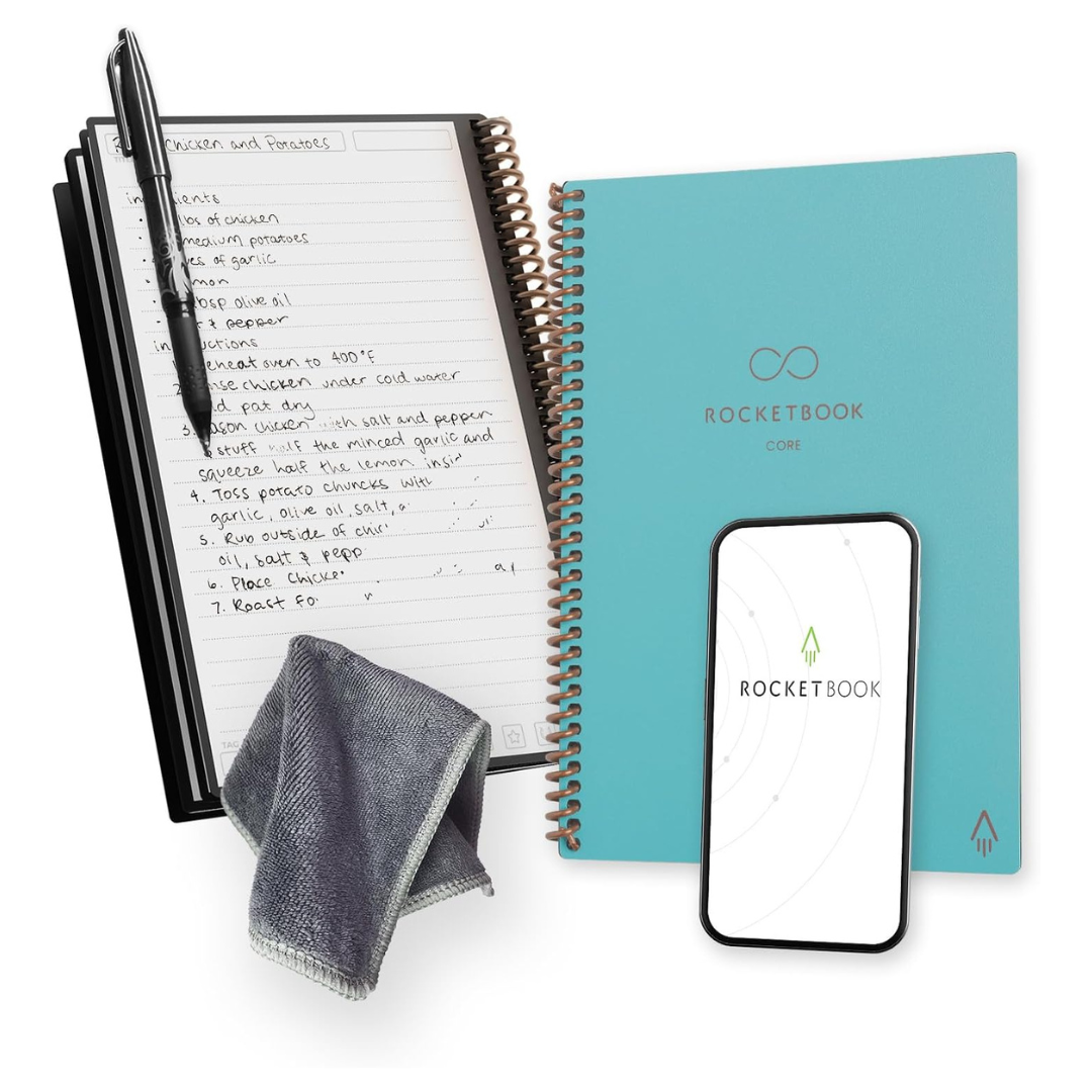 Rocketbook 6" X 8.8" Core Reusable Spiral Notebook