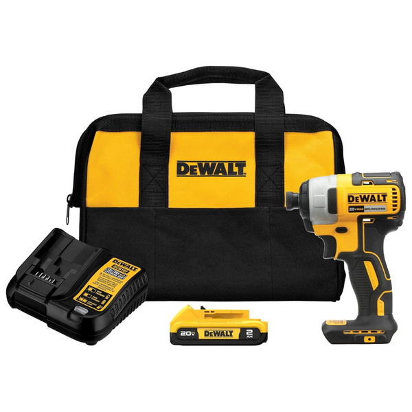 DEWALT 20V MAX Brushless 1/4 In. Hex Cordless Impact Driver Kit