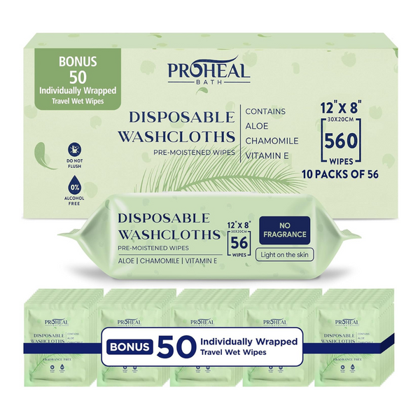 610-Count XL Wet Disposable Incontinence Wipes