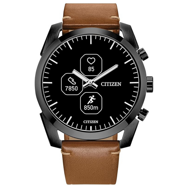 Citizen CZ Smart PQ2 42mm Hybrid Black And Brown Smartwatch