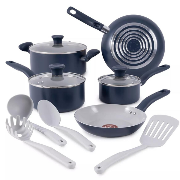 12-Piece T-FAL Culinaire Ceramic Nonstick Cookware Set