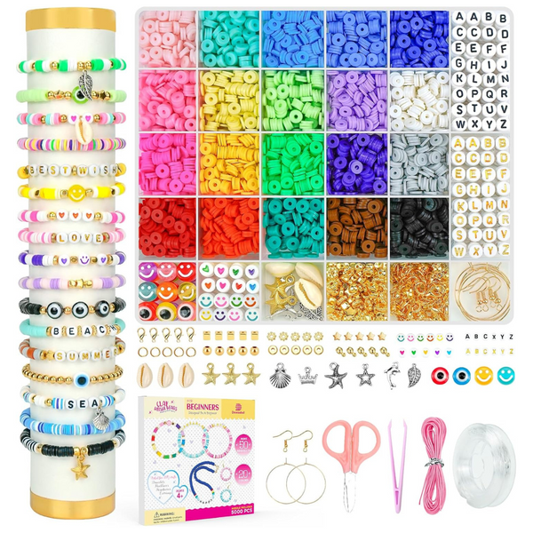 5000-Pieces Dowsabel Clay Beads Bracelet Making Kit