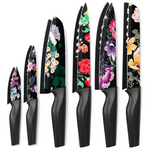 12-Piece Astercook Flower Kitchen Knives Set With Blade Guards